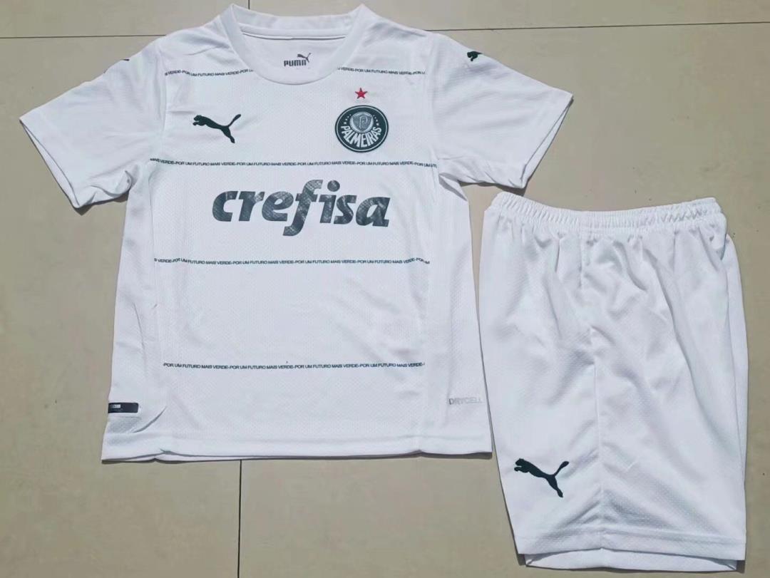 Kids-Palmeiras 22/23 Away White Soccer Jersey